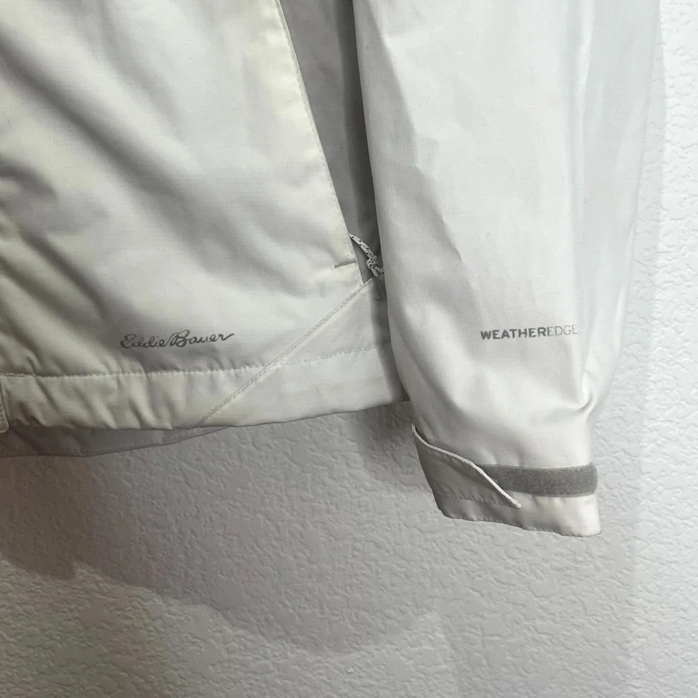 Eddie‎ Bauer Weatheredge Rain Jacket Womens S White Gray Mesh Lined Waterproof - Picture 10 of 16